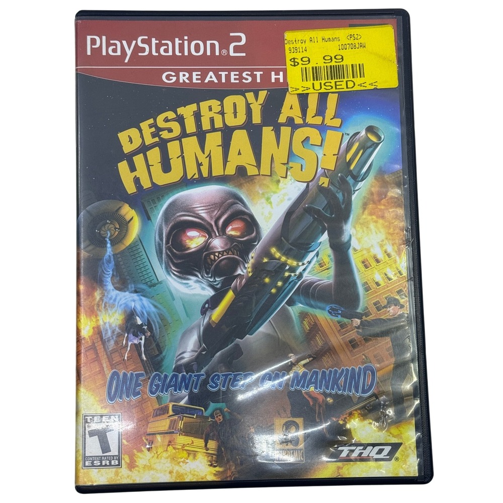 Destroy All Humans Greatest Hits‎ (PS2, 2005) Complete CIB Tested THQ